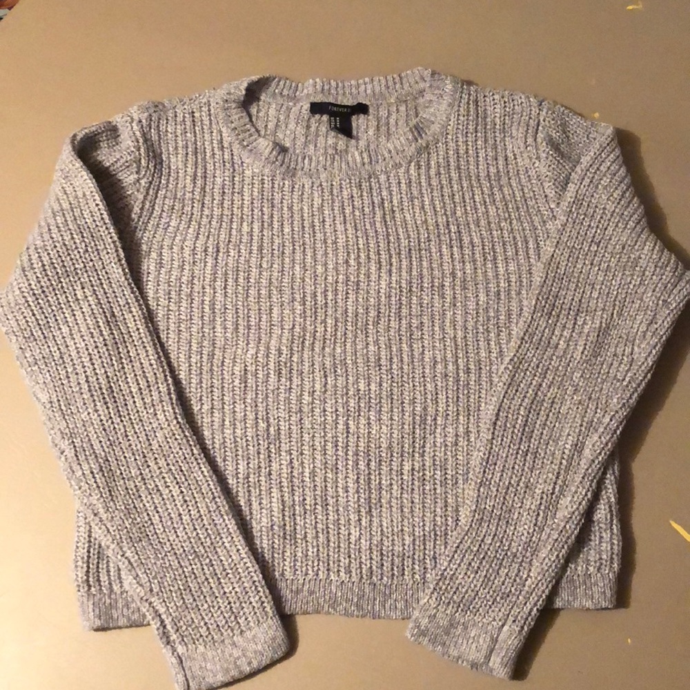 Grey knit sweater